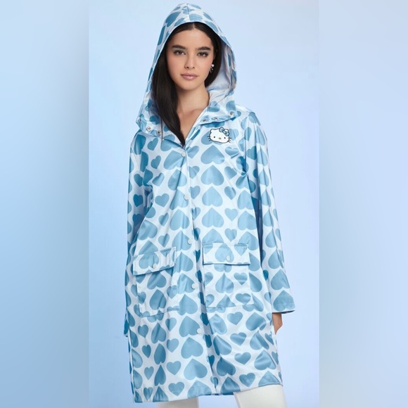 Forever 21 Jackets & Blazers - HELLO KITTY HEART PRINT RAINCOAT
